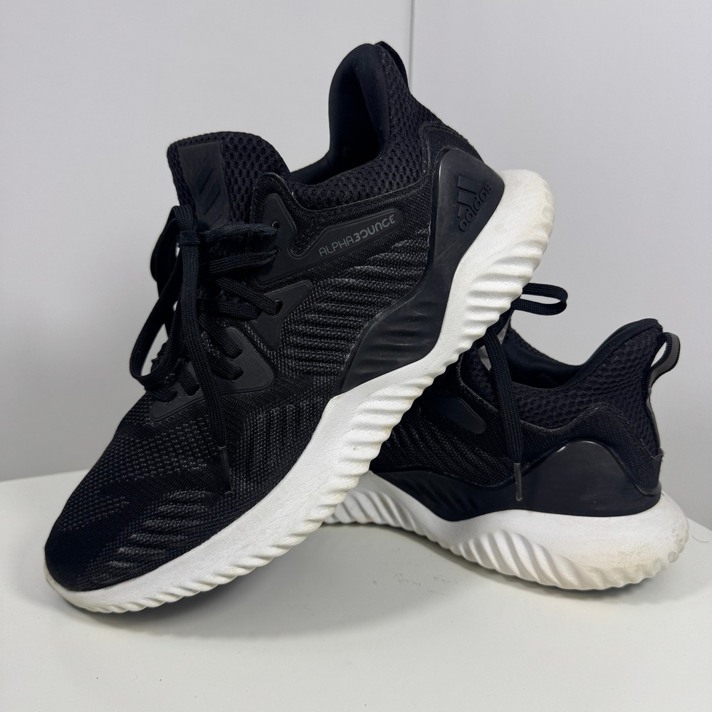 adidas Alphabounce Beyond Women Size 9.5 Black White AC8633 Cross Training Shoes